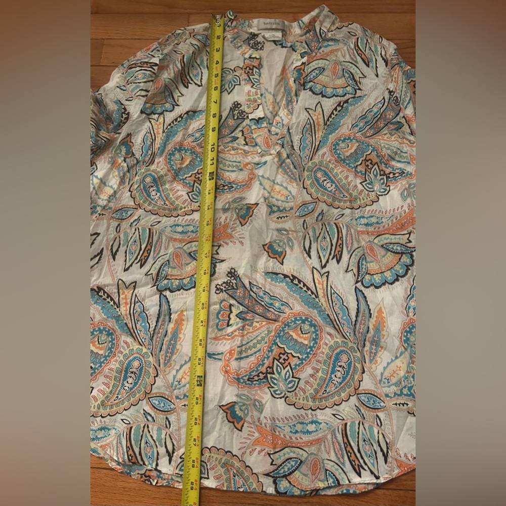 Van Heusen Womens Paisley Blouse XL - Picture 8 of 9